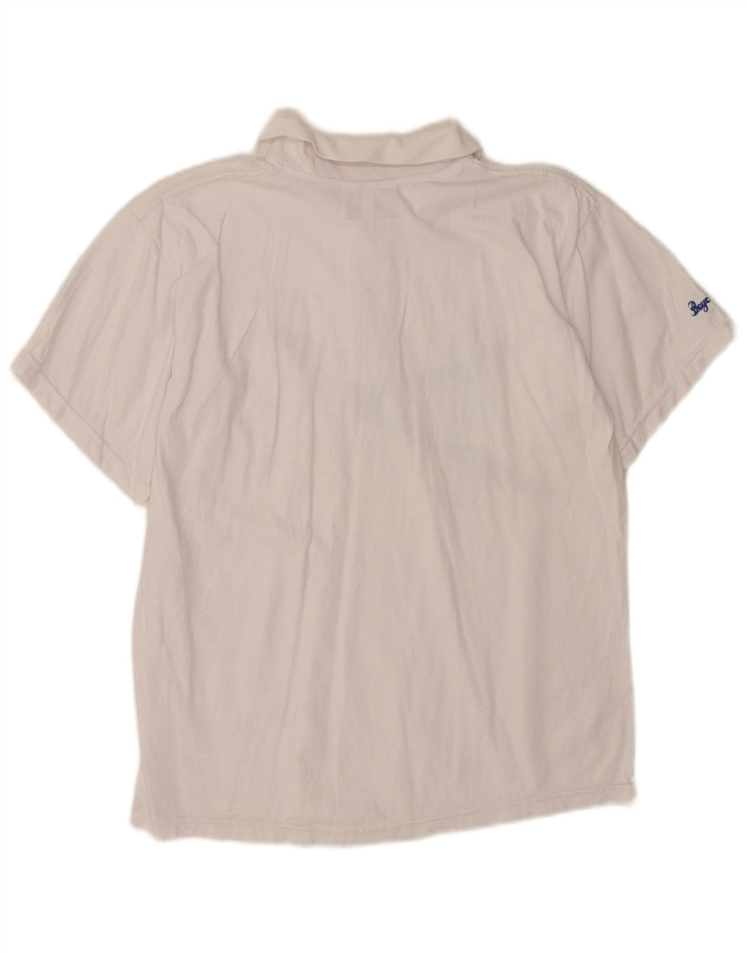 Polo graphique homme vintage coton blanc moyen