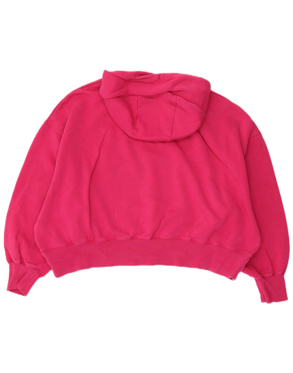 Nike Femme Crop Oversize Sweat à capuche UK 14 Coton Rose Moyen