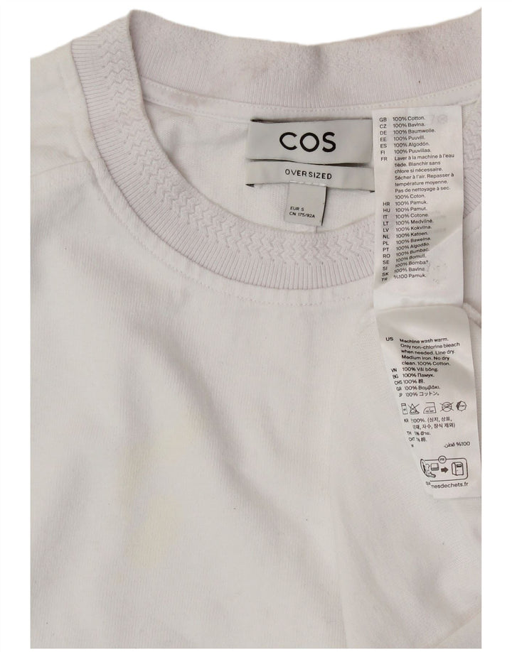 COS T-Shirt surdimensionné pour hommes, petit coton blanc