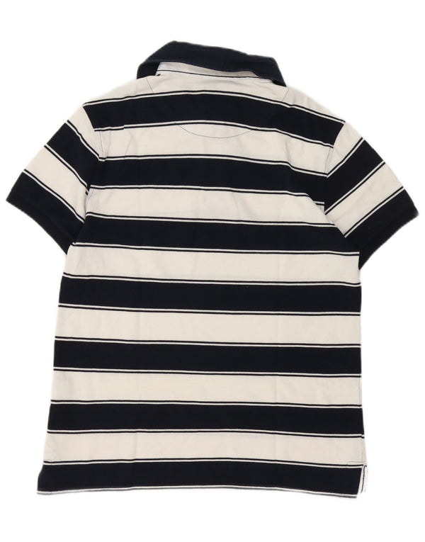 Slam Polo Homme Petit Blanc Rayé Coton
