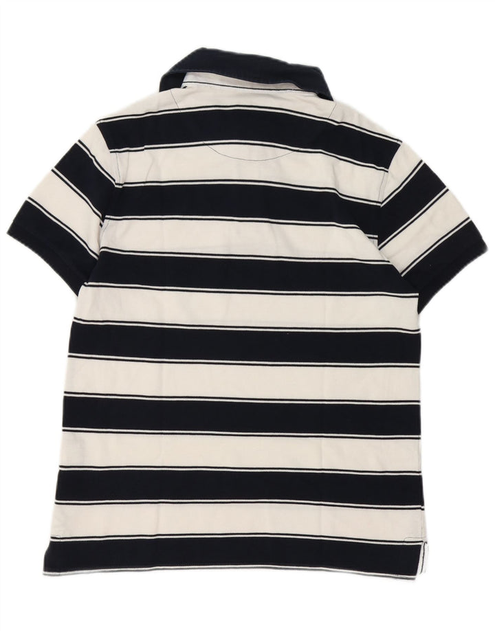 Slam Polo Homme Petit Blanc Rayé Coton