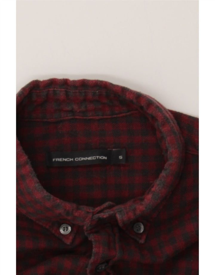 FRENCH CONNECTION Mens Flannel Shirt Small Red Check Cotton Vintage French Connection and Second-Hand French Connection from Messina Hembry 