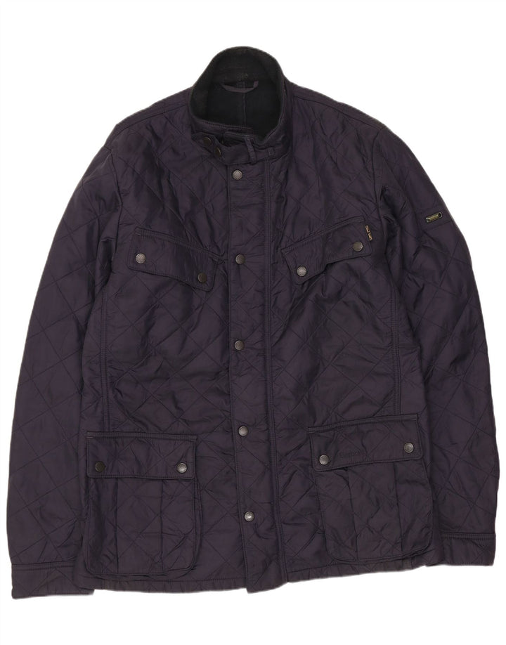 Barbour Veste matelassée pour homme UK 40 Large Bleu Marine Polyamide