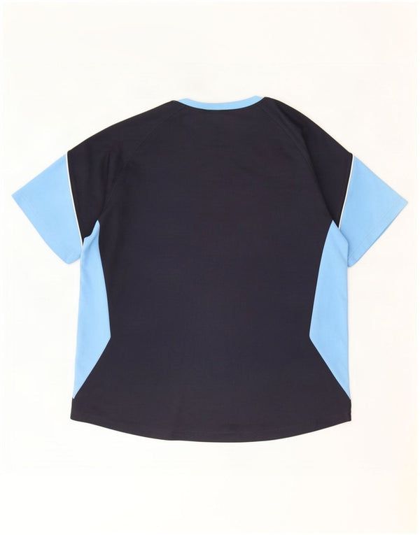 Adidas T-Shirt Homme Top UK 46/48 XL Bleu Marine Colorblock Polyester