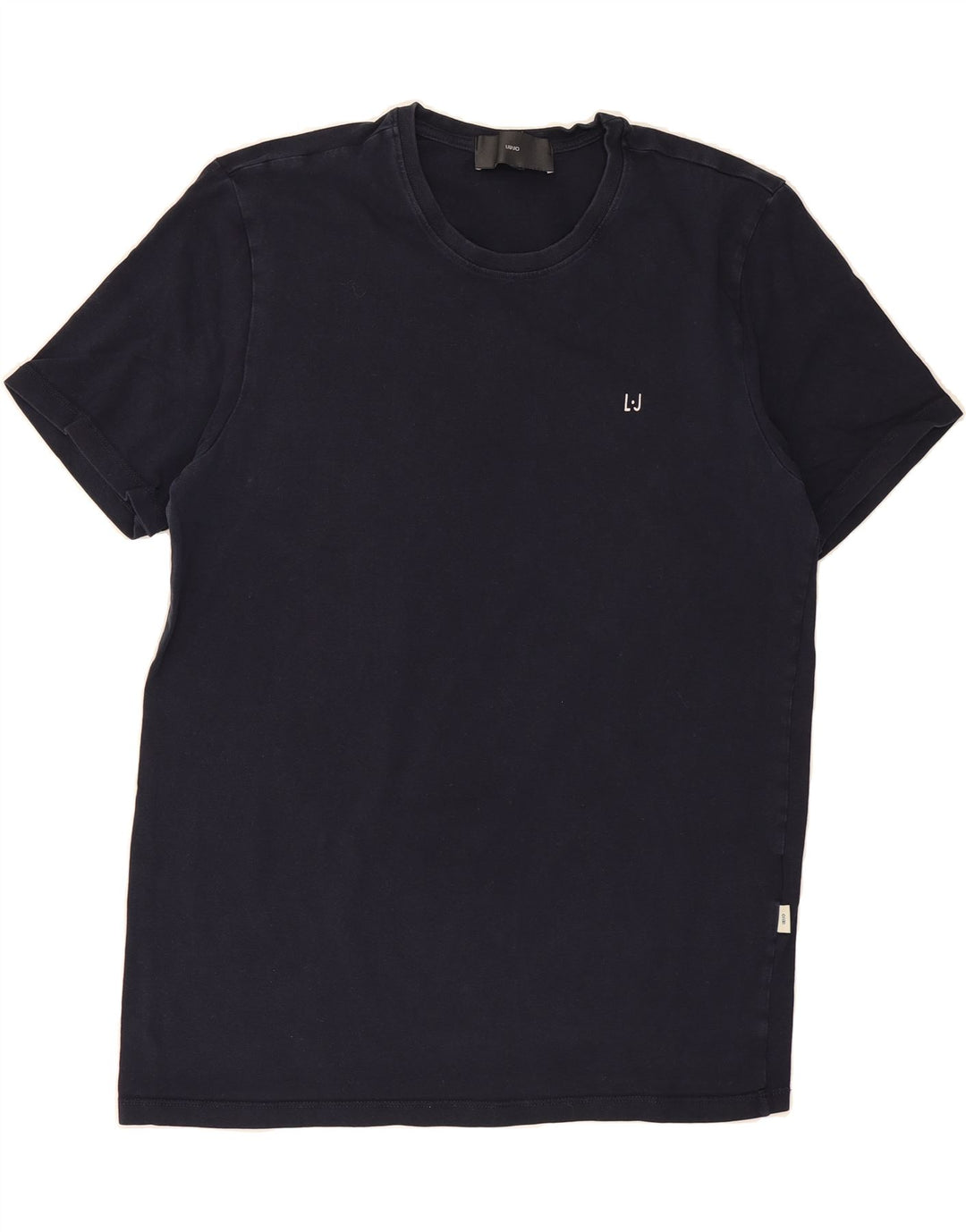 LIU JO Mens T-Shirt Top Medium Navy Blue Cotton Vintage Liu Jo and Second-Hand Liu Jo from Messina Hembry 