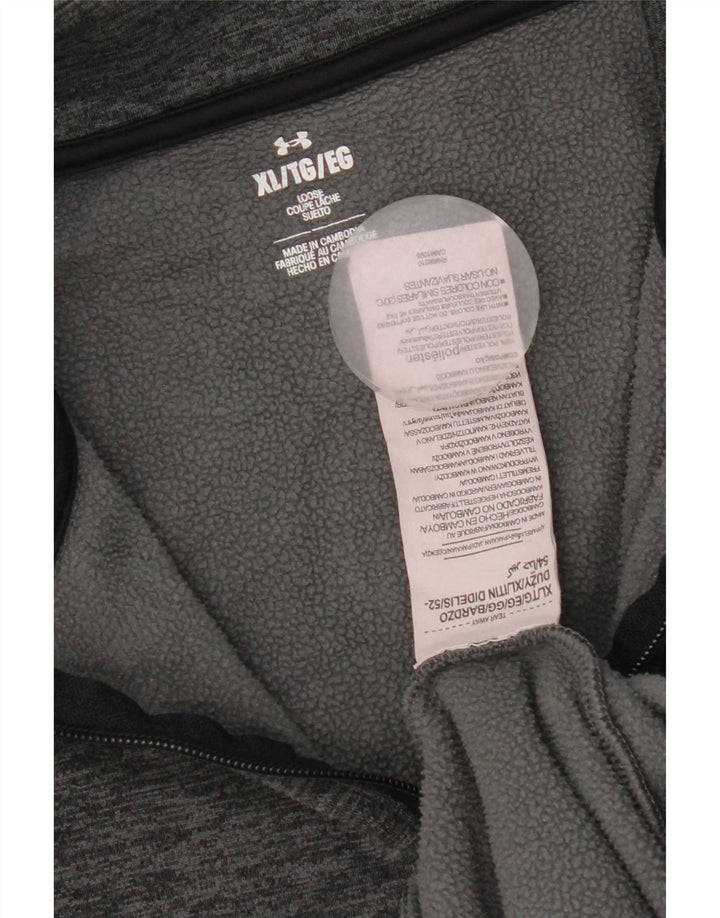 Under Armour Sweat-shirt zippé à col zippé XL Gris Moucheté Polyester