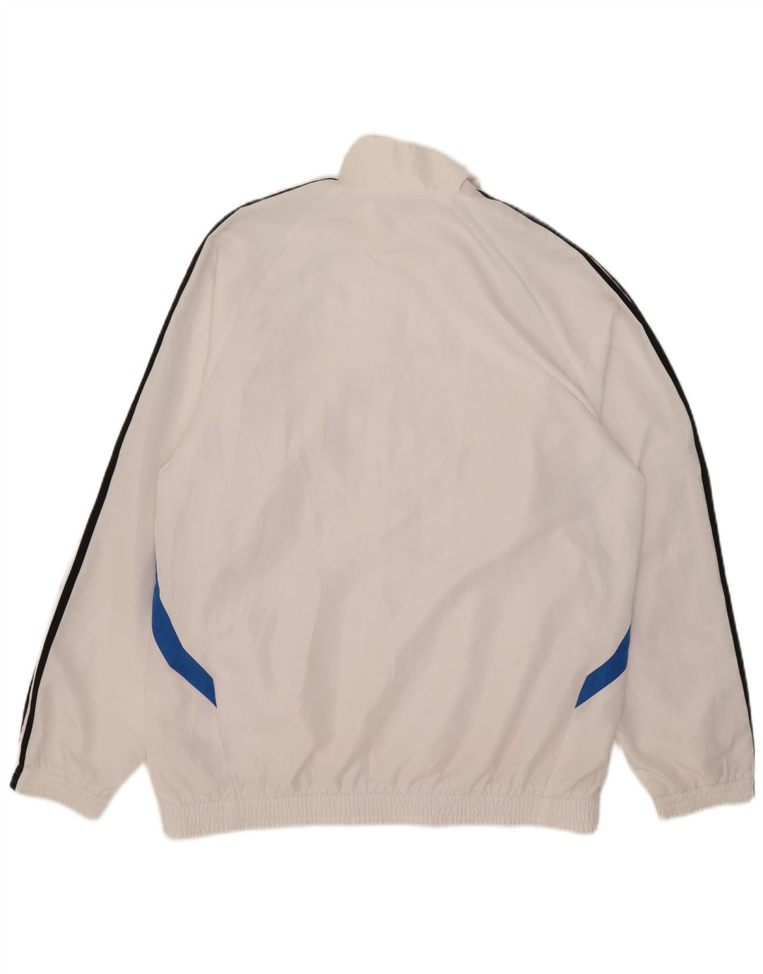 Adidas Veste de survêtement pour homme UK 42/44 Large Blanc Colorblock Polyester