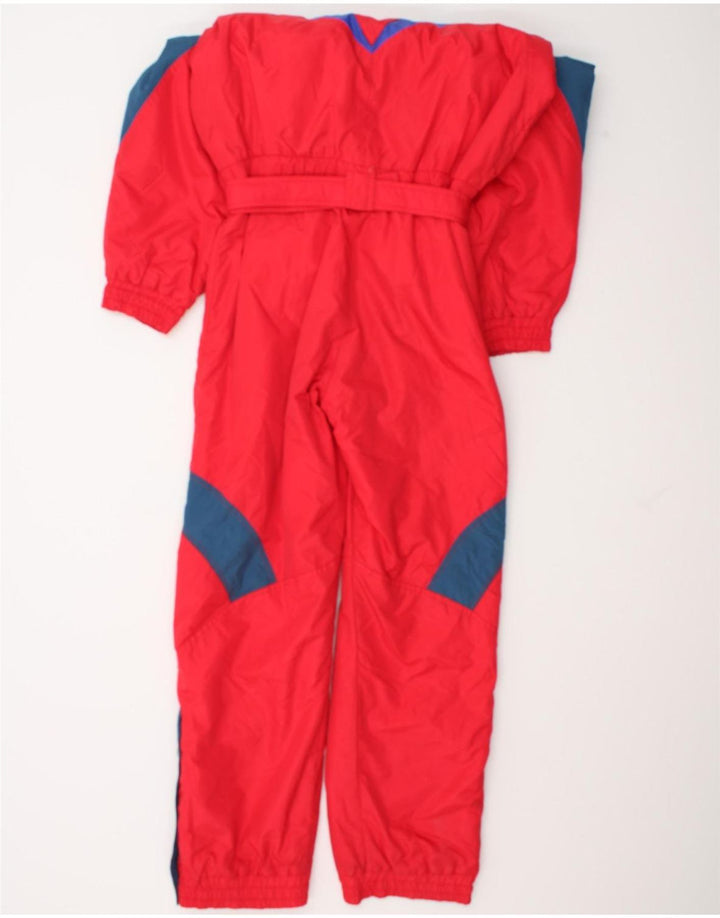 Brugi Combinaison de Ski à Capuche Femme IT 44 Polyamide Colorblock Rouge Moyen