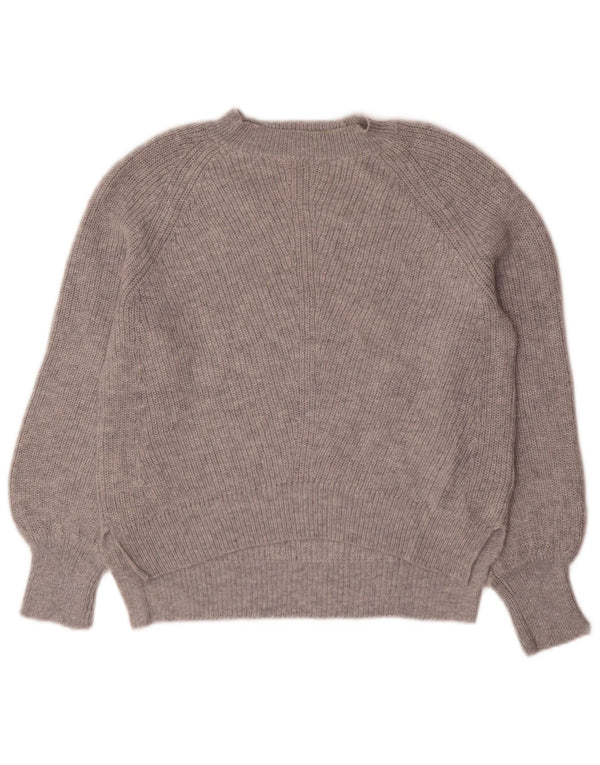 Marks & Spencer Pull surdimensionné à col rond pour femme UK 10 Petit Gris