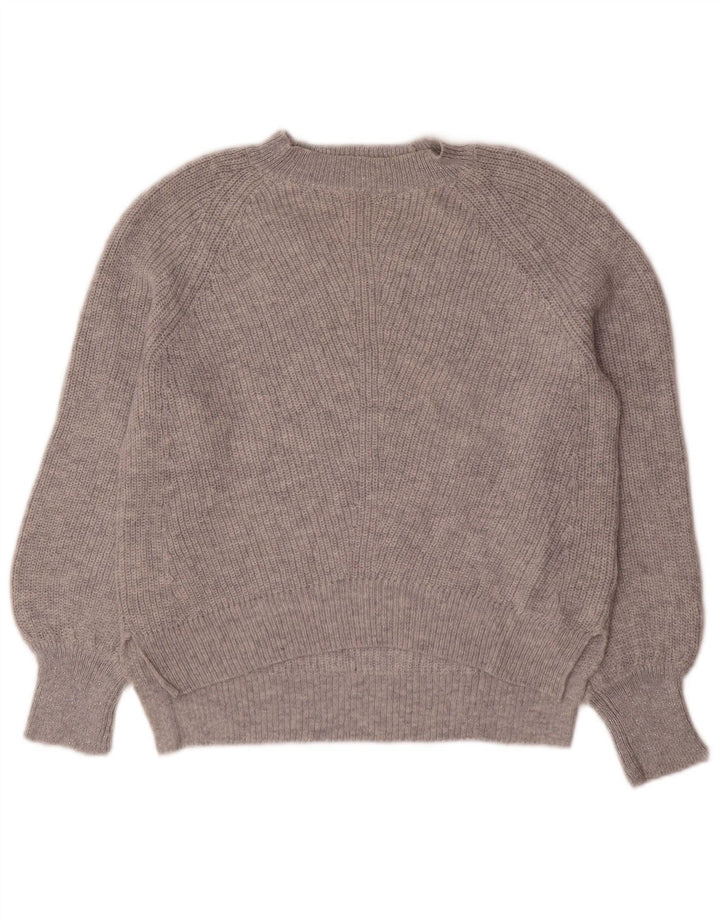 Marks & Spencer Pull surdimensionné à col rond pour femme UK 10 Petit Gris