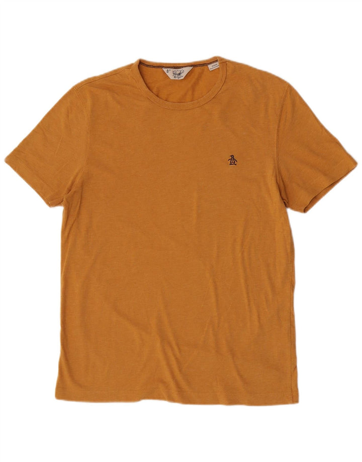 Penguin T-Shirt Homme Jaune Moyen Coton
