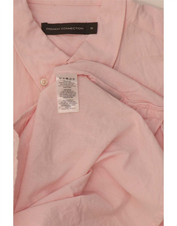 French Connection Chemise à Manches Courtes Homme Rose Moyen Coton