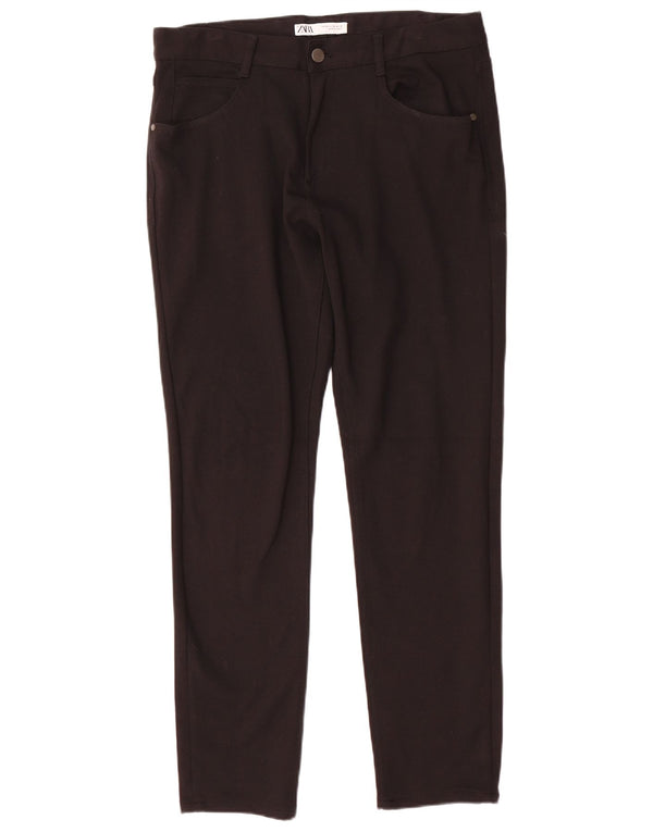 Zara Pantalon décontracté slim pour homme EU 42 Large W32 L31 Coton noir