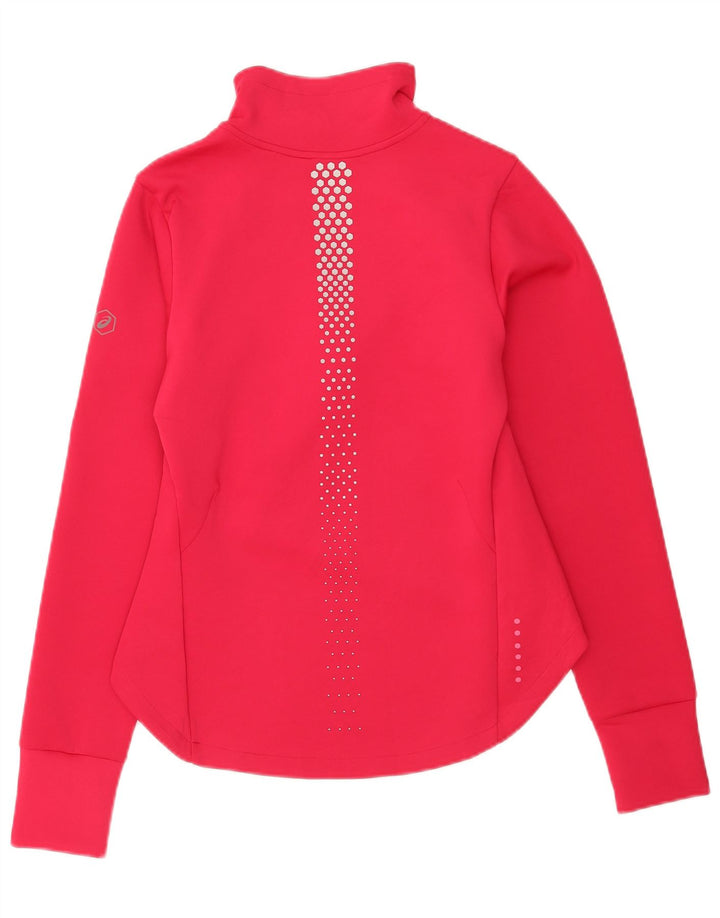 Asics Veste de survêtement pour femme UK 12 Polyester à pois rose moyen