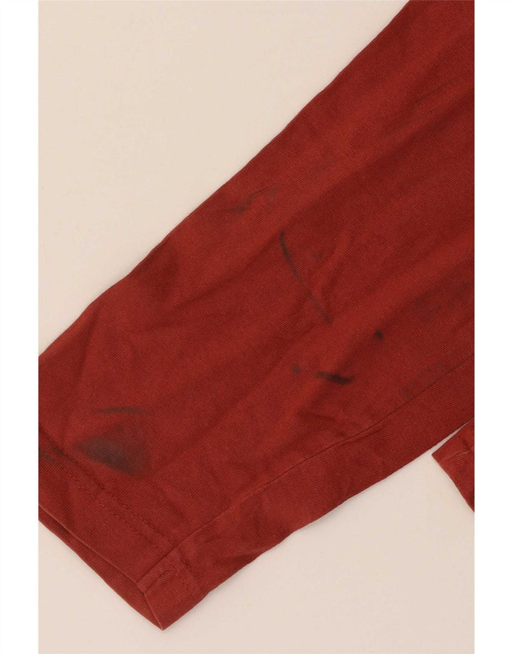 Calvin Klein Jeans Haut à Manches Longues Homme Rouge Moyen Coton