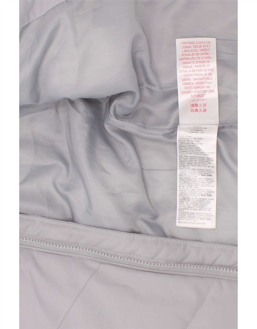 Veste matelassée à capuche Nike garçon 5-6 ans gris moyen polyester