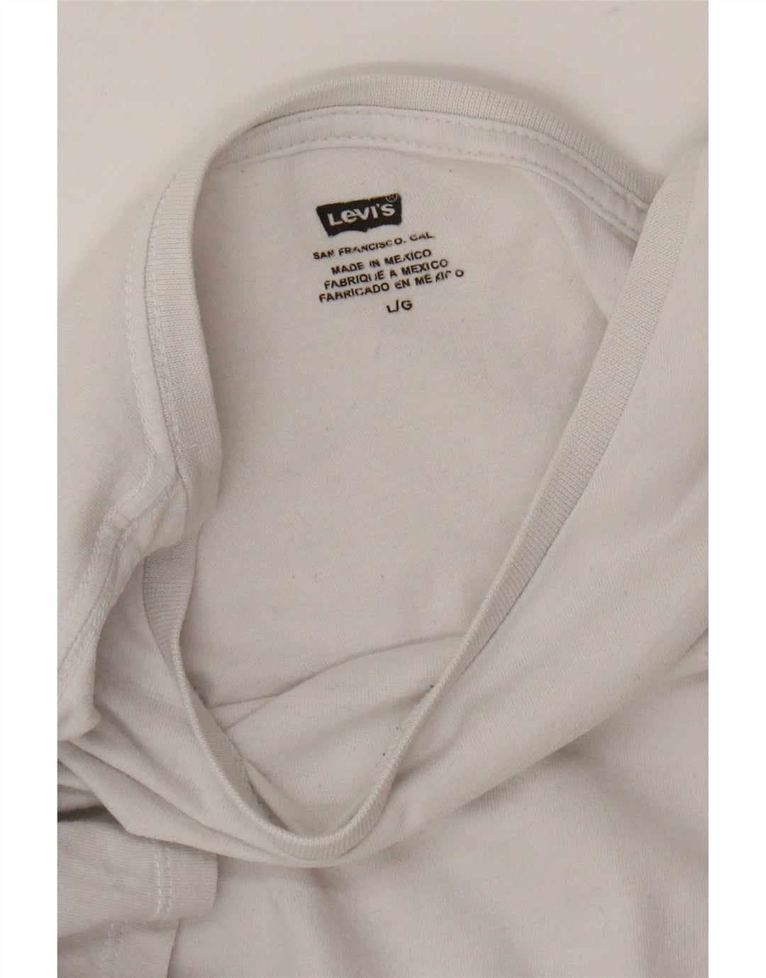 Levi's T-Shirt Femme UK 16 Large Blanc