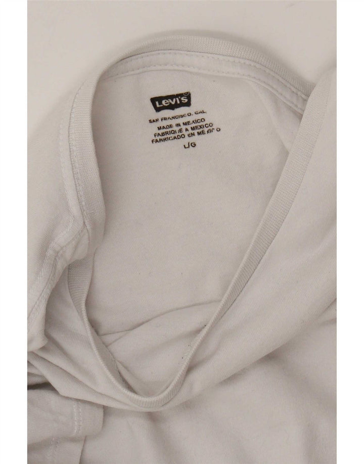 Levi's T-Shirt Femme UK 16 Large Blanc