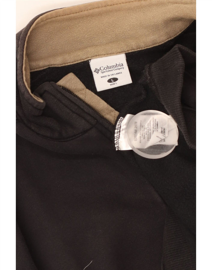 COLUMBIA Sweat-shirt col zippé pour homme en coton noir Taille L