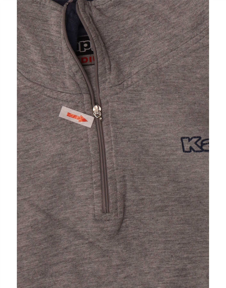 Kappa Sweat-shirt graphique pour femme UK 14 Gris moyen Colourblock