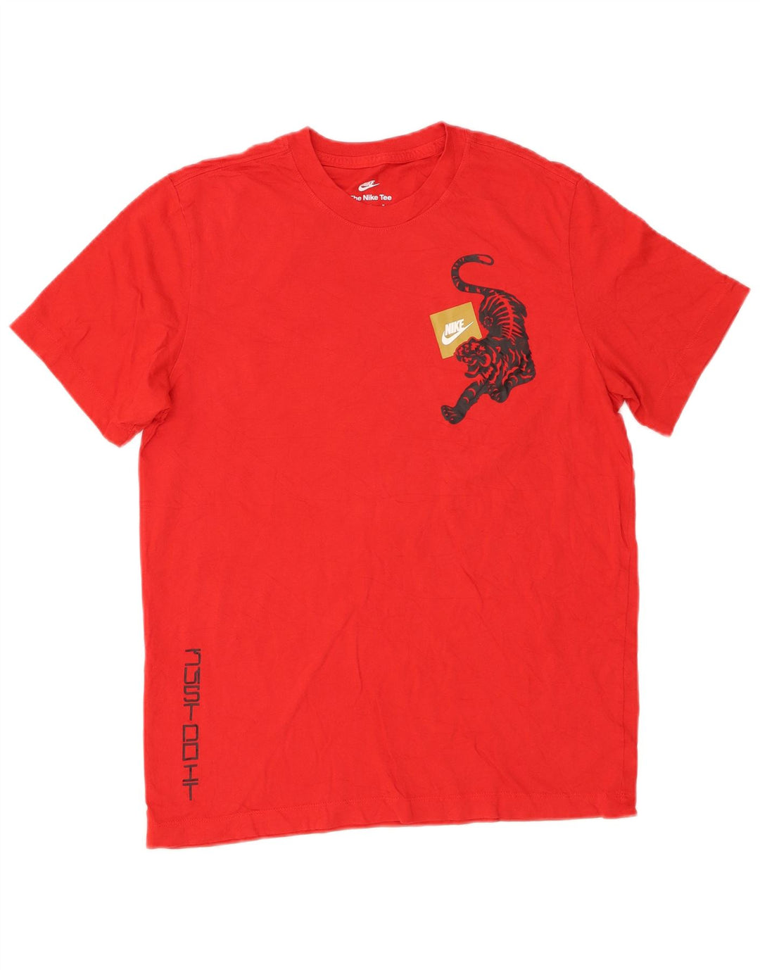 Nike Homme T-Shirt Graphique Haut Rouge Moyen Coton