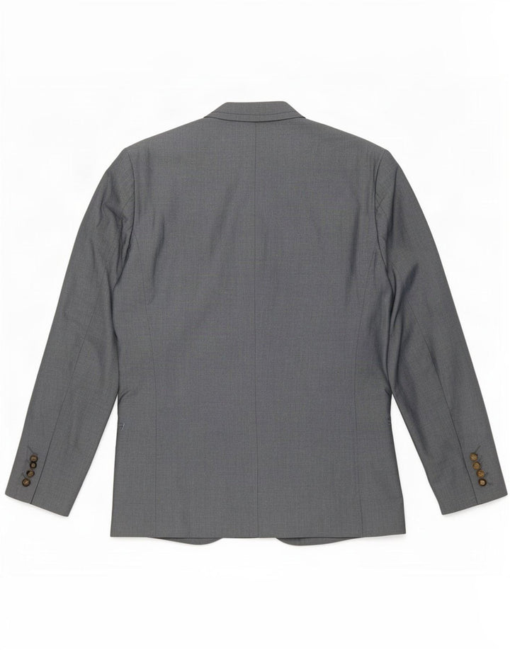 Ted Baker Veste blazer à 2 boutons pour homme UK 40 Large Gris Coton