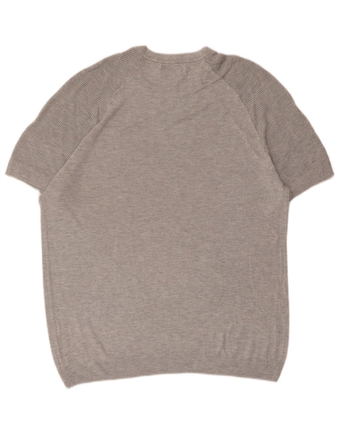ZARA Pull à manches courtes et col rond pour homme XL Gris