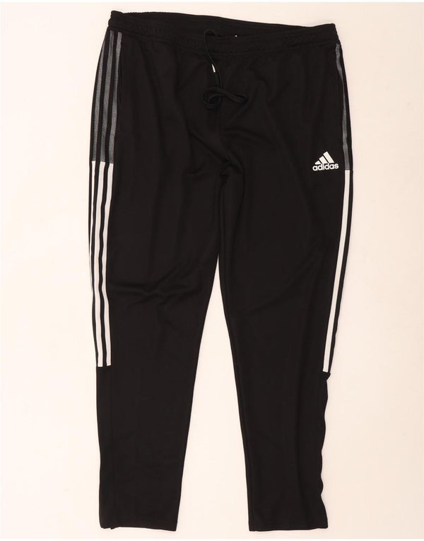 Adidas Pantalon de survêtement Aeroready pour femme UK 20 2XL Noir Polyester