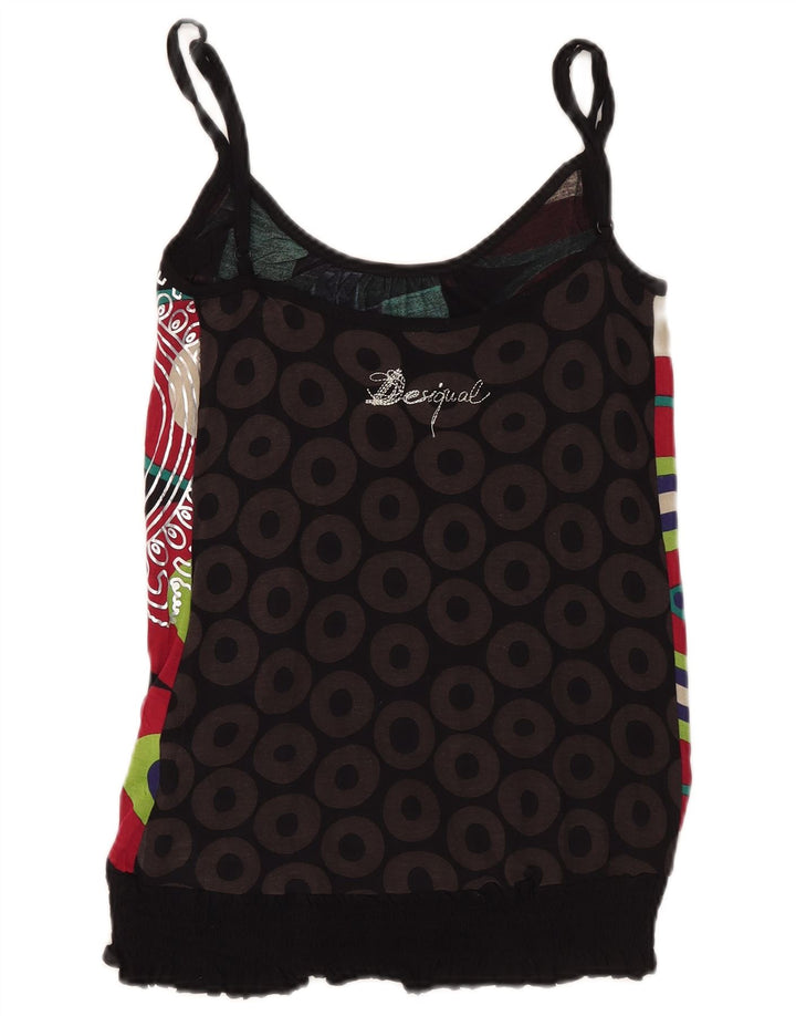 Desigual Femme Graphic Cami Top UK 12 Moyen Multicolore Géométrique