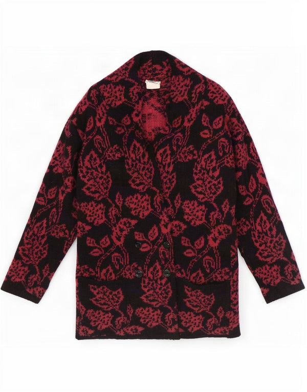 Laura Ashley Cardigan long pour femme UK 10 Petit motif floral noir