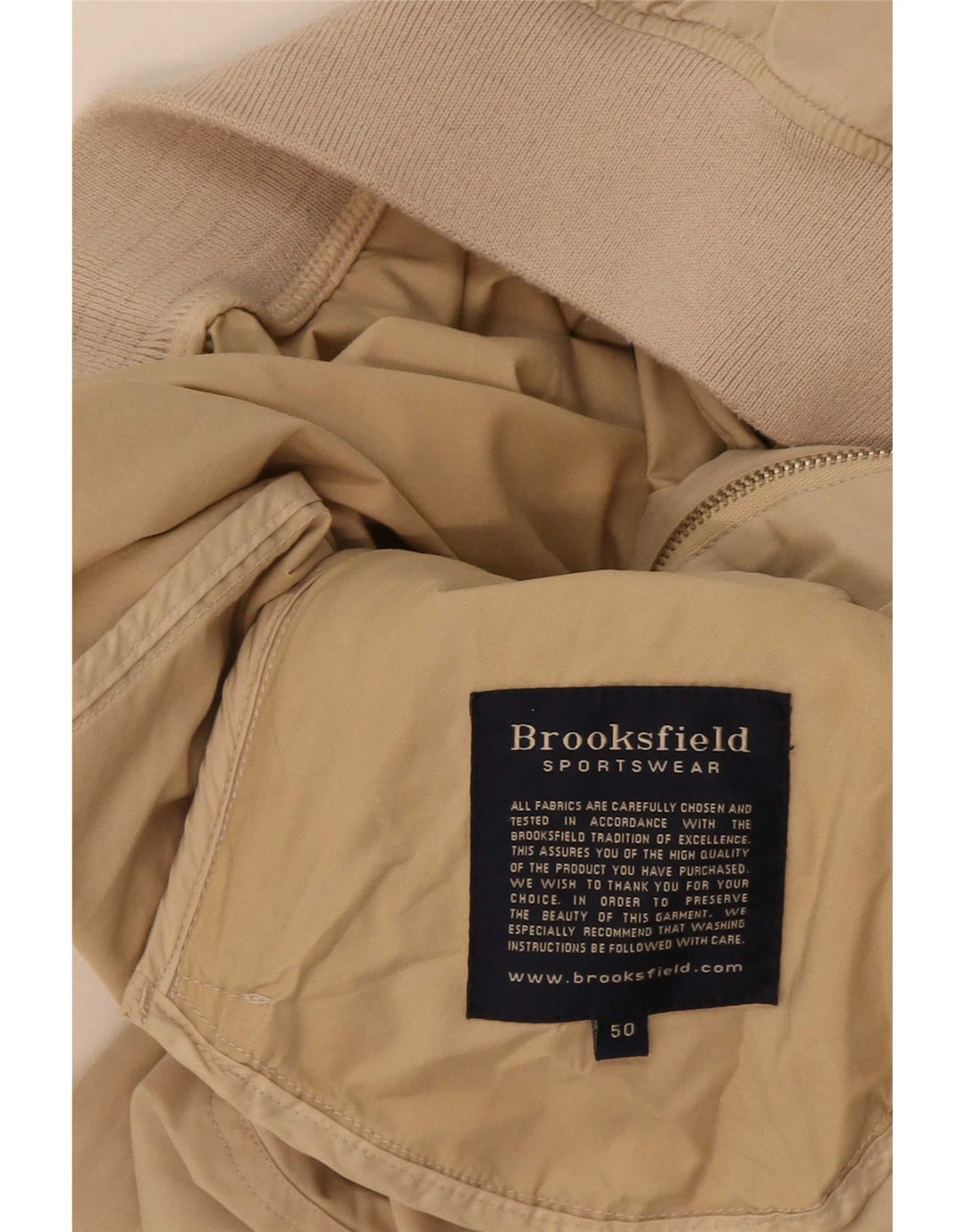 Brooksfield Veste Bomber Homme IT 50 Large Beige