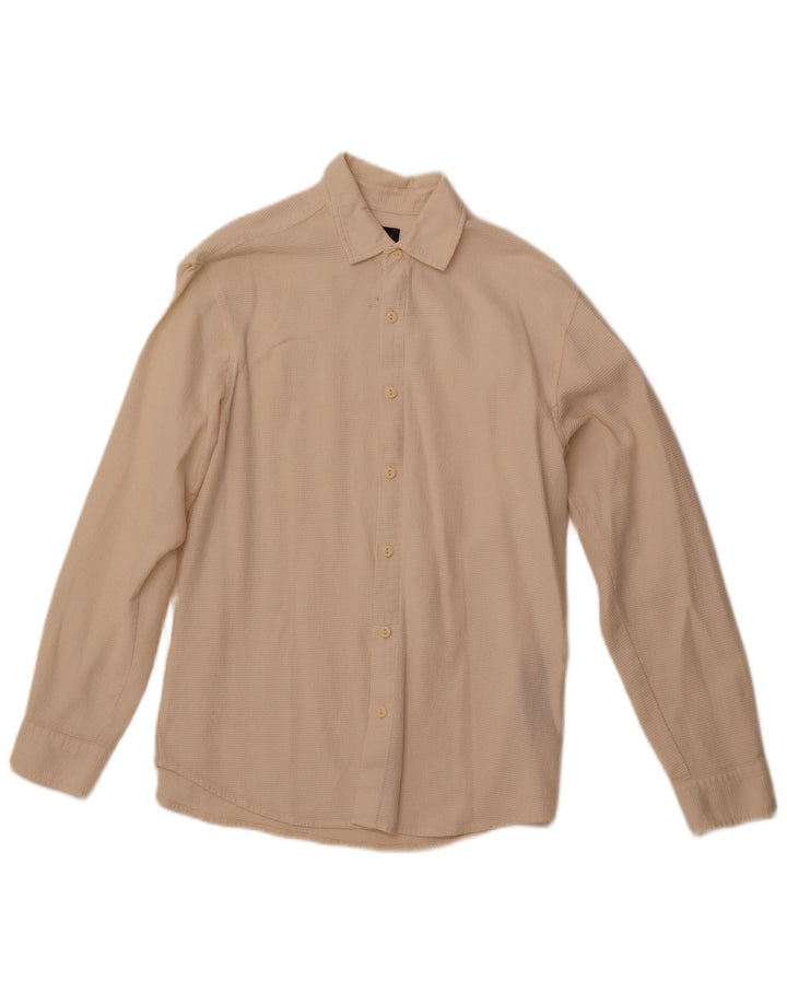 PULL & BEAR Chemise Homme Petit Blanc Cassé Coton