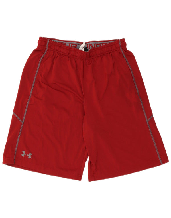 Under Armour Short de Sport Heat Gear Homme Marron Moyen Polyester