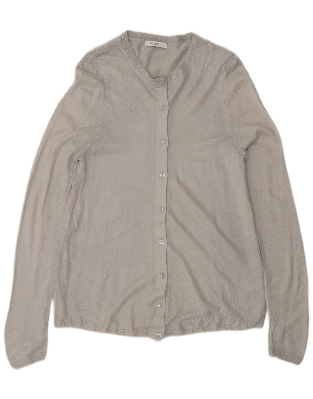 Marks & Spencer Pull Cardigan Femme UK 12 Acrylique Gris Moyen