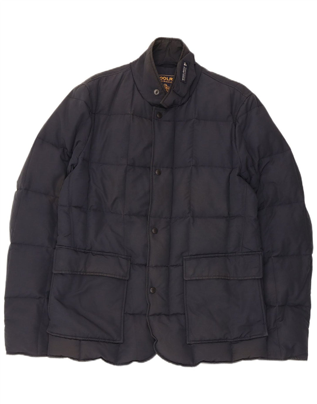 Woolrich Veste matelassée pour homme UK 38 Bleu marine moyen Coton