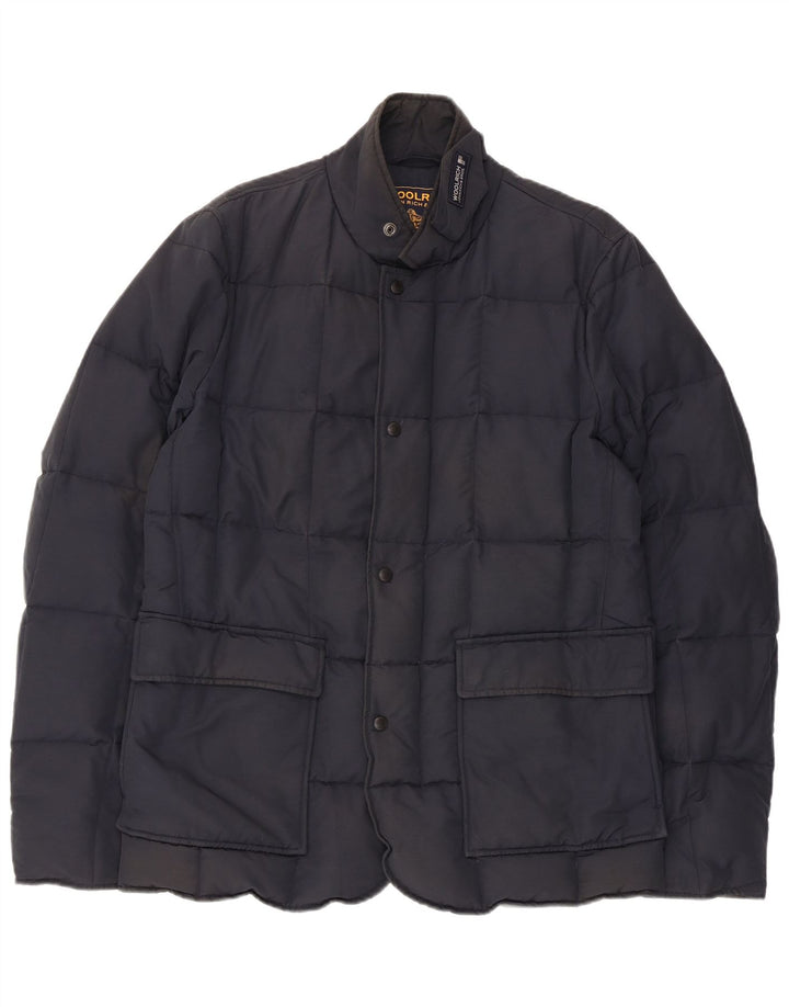 Woolrich Veste matelassée pour homme UK 38 Bleu marine moyen Coton