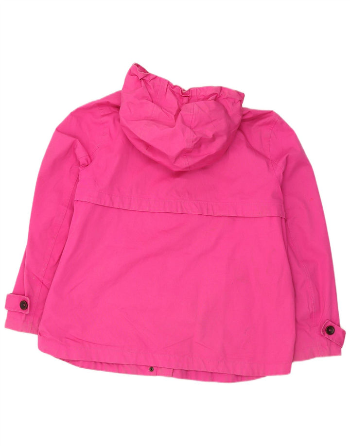 JOULES Veste de pluie à capuche pour femme UK 18 XL Rose Coton