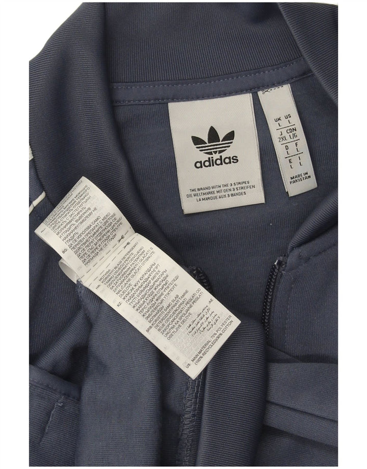 Adidas Veste de survêtement pour homme Taille L Bleu marine Polyester