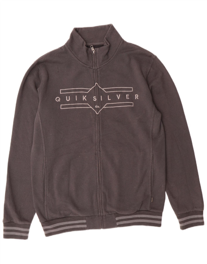 Quiksilver Veste de Survêtement Graphique Homme Gris Moyen Coton Sports