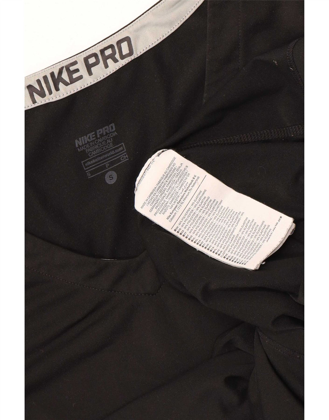Nike Haut Dri Fit à manches longues pour femme UK 8 Small Noir Polyester