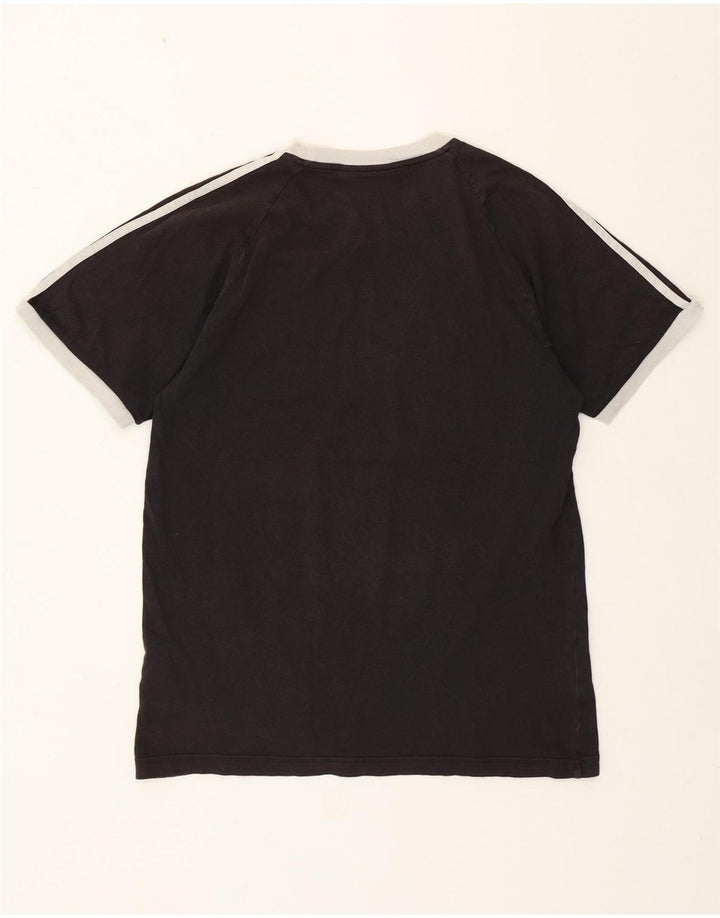 Adidas T-Shirt Femme Top UK 14 Coton Noir Moyen