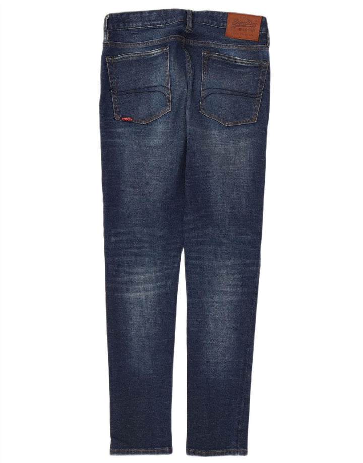 SUPERDRY Jean Slim effet vieilli W32 L29 bleu coton pour homme