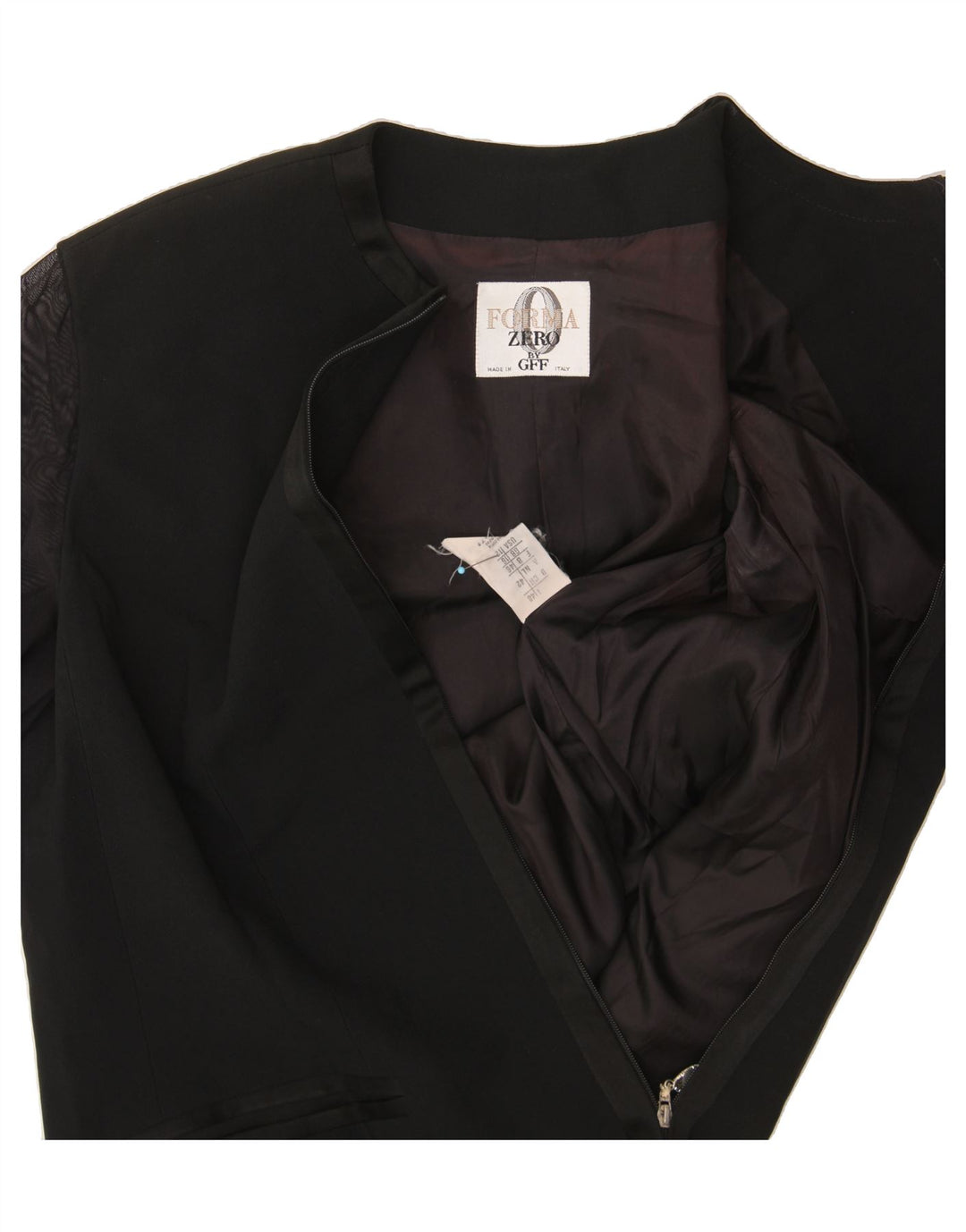 GIANFRANCO FERRE Womens Forma Zero Cardigan Top UK 16 Large Black Acetate Vintage Gianfranco Ferre and Second-Hand Gianfranco Ferre from Messina Hembry 