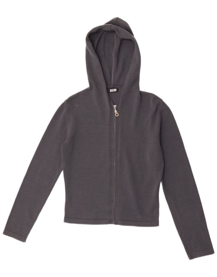 Killer Loop Cardigan court à capuche pour femme UK 12 Bleu marine moyen