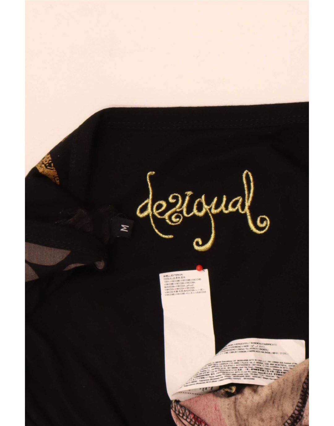 Desigual Robe trapèze graphique pour femme UK 12 Medium Multicolore Géométrique