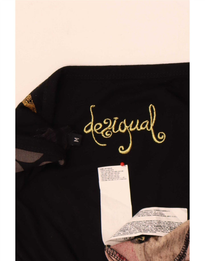 Desigual Robe trapèze graphique pour femme UK 12 Medium Multicolore Géométrique