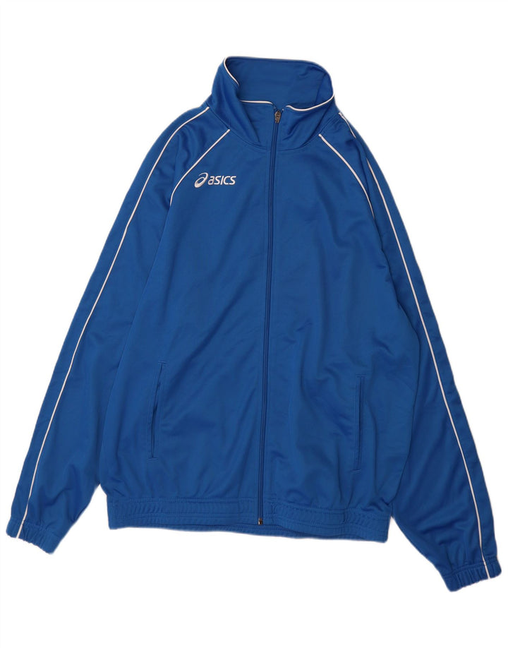 Asics Veste de survêtement pour homme XL Bleu Polyester