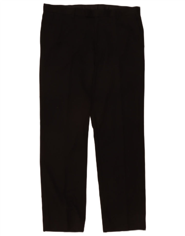 Marks & Spencer Pantalon de costume classique pour homme W36 L25 Noir Polyester