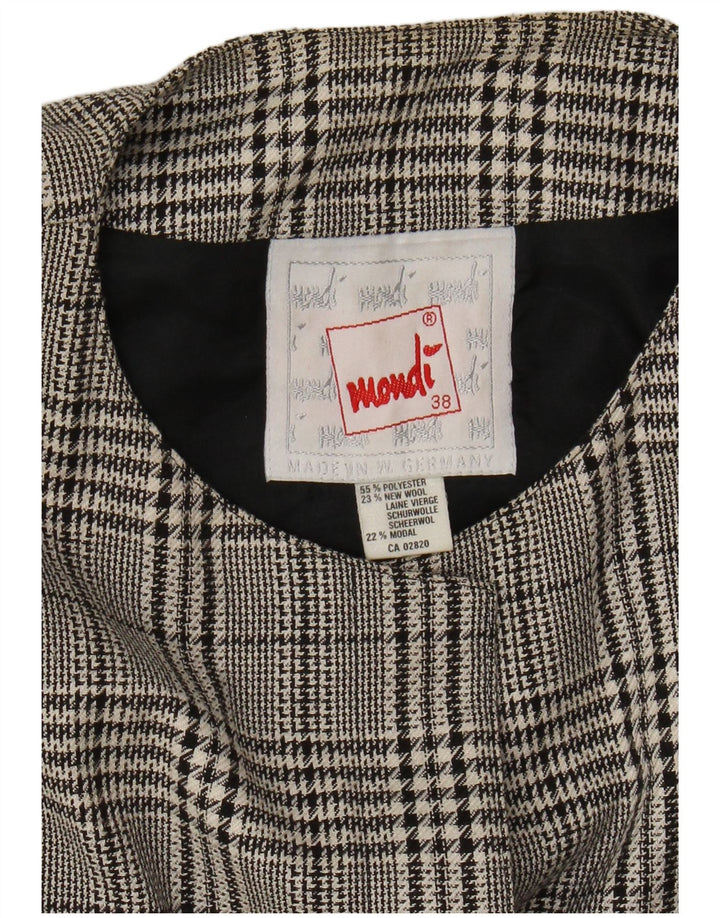 MONDI Womens Double Breasted Blazer Jacket EU 38 Medium Grey Houndstooth