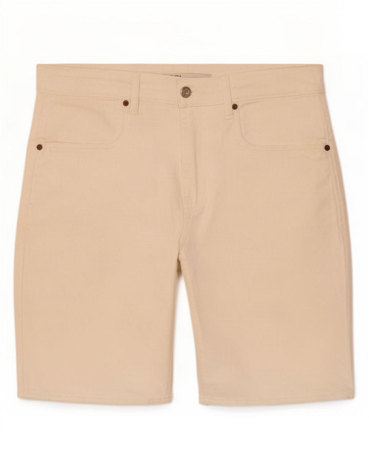 Zara Short en jean pour homme EU 42 Large W32 Blanc cassé